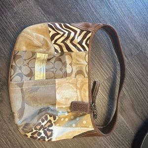 Coach vintage patchwork shoulder purse